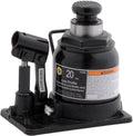 Omega 10208 Schwarz Shorty Hydraulik-Inline-Flaschenjacke - 20 Tonnen Kapazität