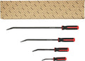 MichaelPro MP009070 4-Piece Pry Bar Set- 8', 12', 18', 24' Tough Pry Bars, Schwarz / Rot