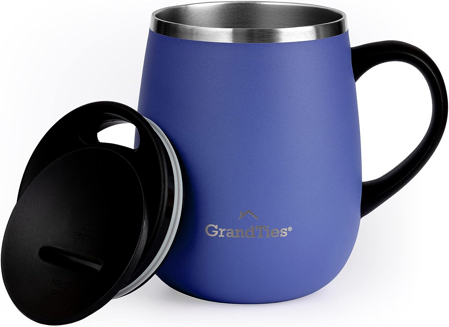 Grandties 16-oz Isolierte Kaffeetasse mit Griff - Periwinkle