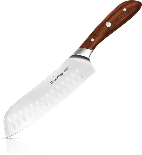 GrandTies 7' Carbon German Edelstahl Santoku Messer mit Geschenkbox