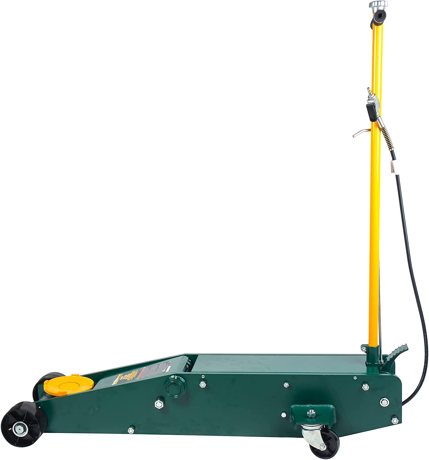 Omega Pro 10 Tonnen Service Jack - Langes Fahrwerk Air Manual Hydraulischer Lift von 7' bis 27' mit Griffpositionssperre