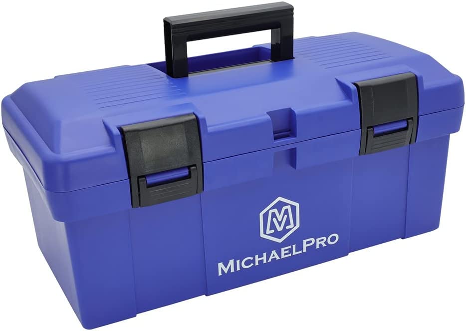 MichaelPro MP014035 17-Zoll-Werkzeugbox | Abnehmbares Innenfach | Tragetasche für Schrauben, Schrauben, Muttern, Spielzeug, Kleinteile Organisator für Befestigungselemente und Handwerk