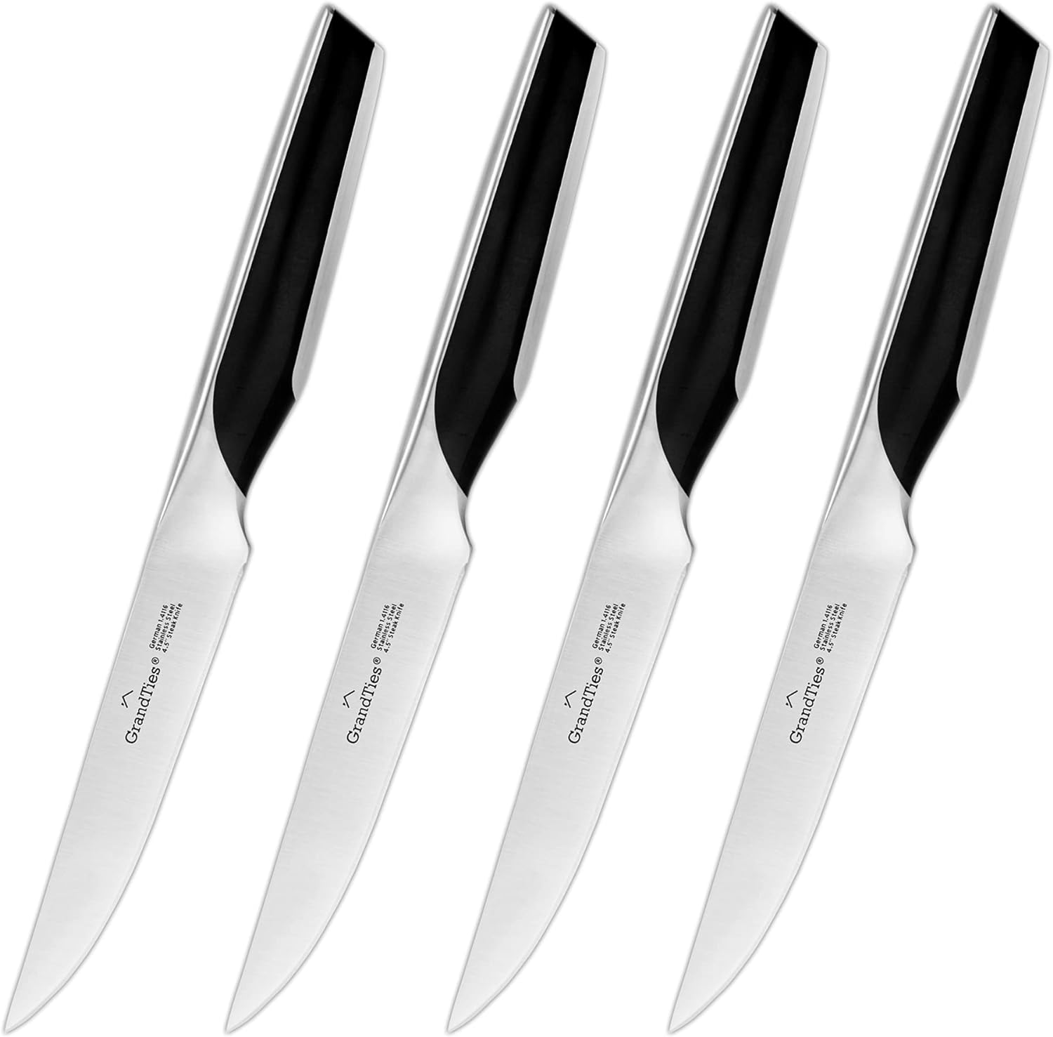 GrandTies Feinste Steak Messerset von 4 mit entworfenem Messerkasten
