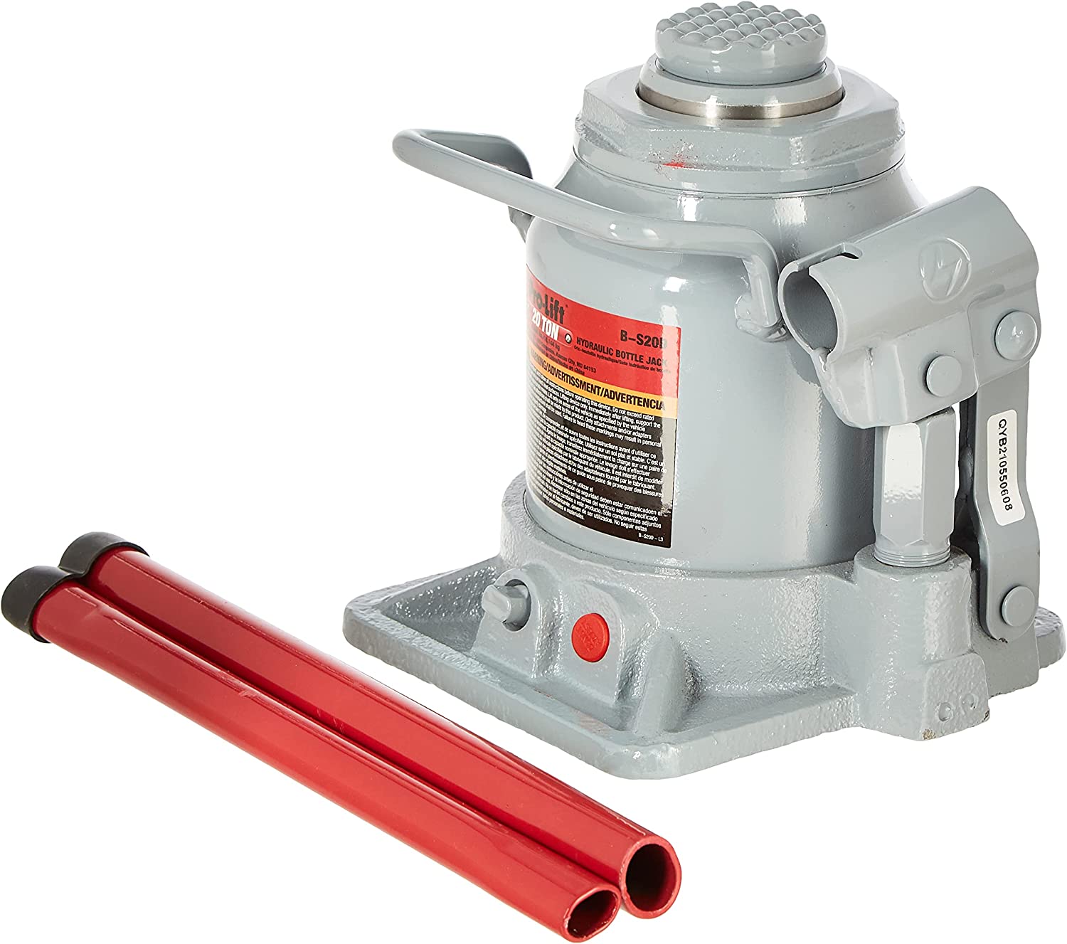 Pro-Lift B-S20D Graue Hydraulikflasche Jacke - 20 Tonnen Kapazität