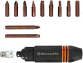 MichaelPro MP005037 3/8-Zoll Manueller Aufpralltreiber, 6-seitiger, nicht rutschender Griff, Heavy Duty | Enthalten 11 Hex, Slotted, Phillips Bits und Adapter