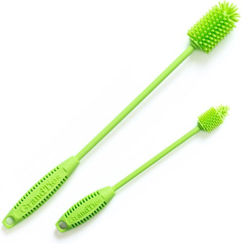 GrandTies Silikonflaschenreinigungsbürstenset, Frische Minze