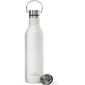 GrandTies 595 g Edelstahl-Wasserflaschen mit 2 Lids, Perle Weiß