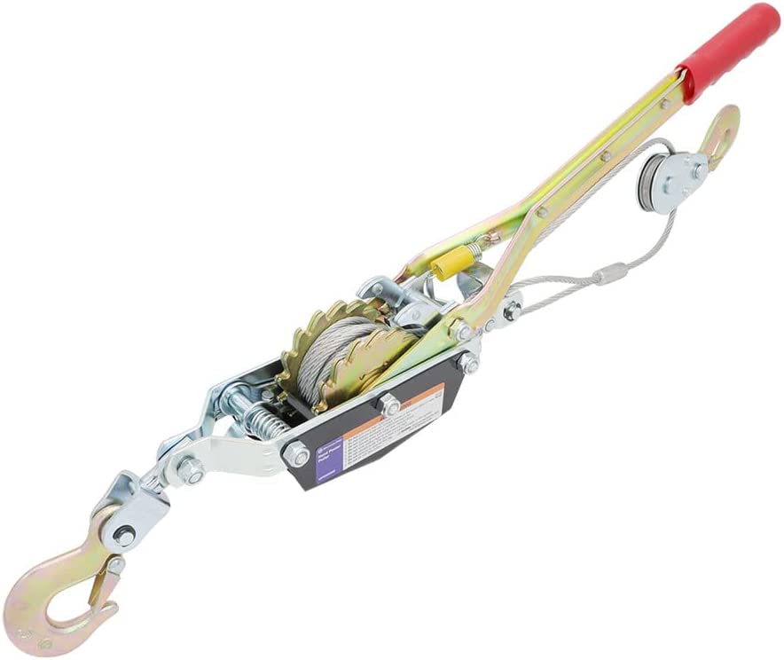 MichaelPro MP009088 2-Tonnen Power Winch Puller, Double Gear | Double Gear Winch Puller für Automobil, Bau, Farm, Ranch, Zäune verwendet