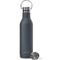 GrandTies 595 g Edelstahl-Wasserflaschen mit 2 Lids, Steingrau