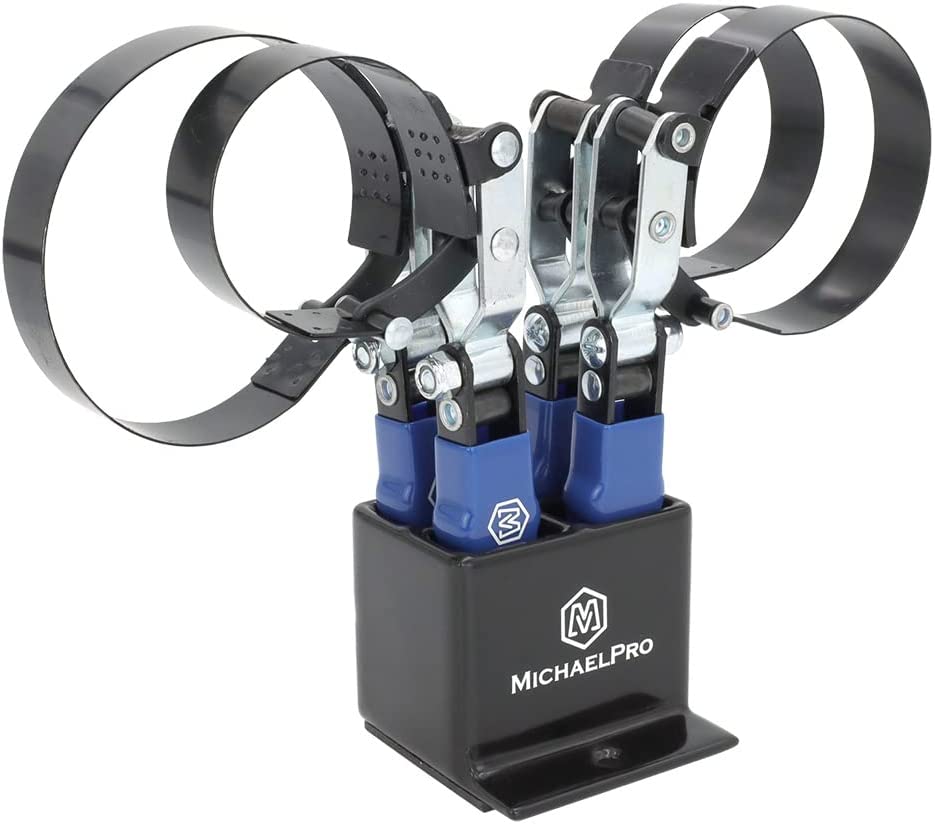 MichaelPro MP001223 4-Pcs Professionelles Drehölfilterschlüssel-Set mit Stand