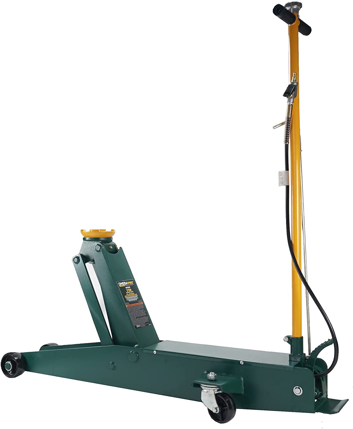 Omega Pro 5 Tonnen Service Jack - Langes Fahrwerk Air Manual Hydraulischer Lift von 7' bis 27' mit Griffpositionssperre