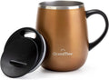 Grandties 16-oz Isolierte Kaffeetasse mit Griff - Cognac
