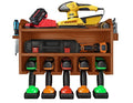 Pro Lift Kabellos Drill Organizer – Wandhalterung Elektrowerkzeug Lagergestell, 5 Hängeschlitze, Holz M-003W2