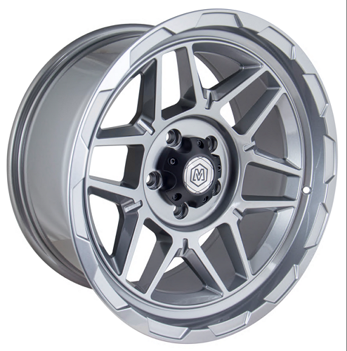 MichaelPro MP020025 18-Zoll-Rad - Kompatibel mit 18-Zoll-4x4-Jeep Rubicon Gladiator - Langlebige und stilvolle Räder für RABATT-Road-Adventures - Grau