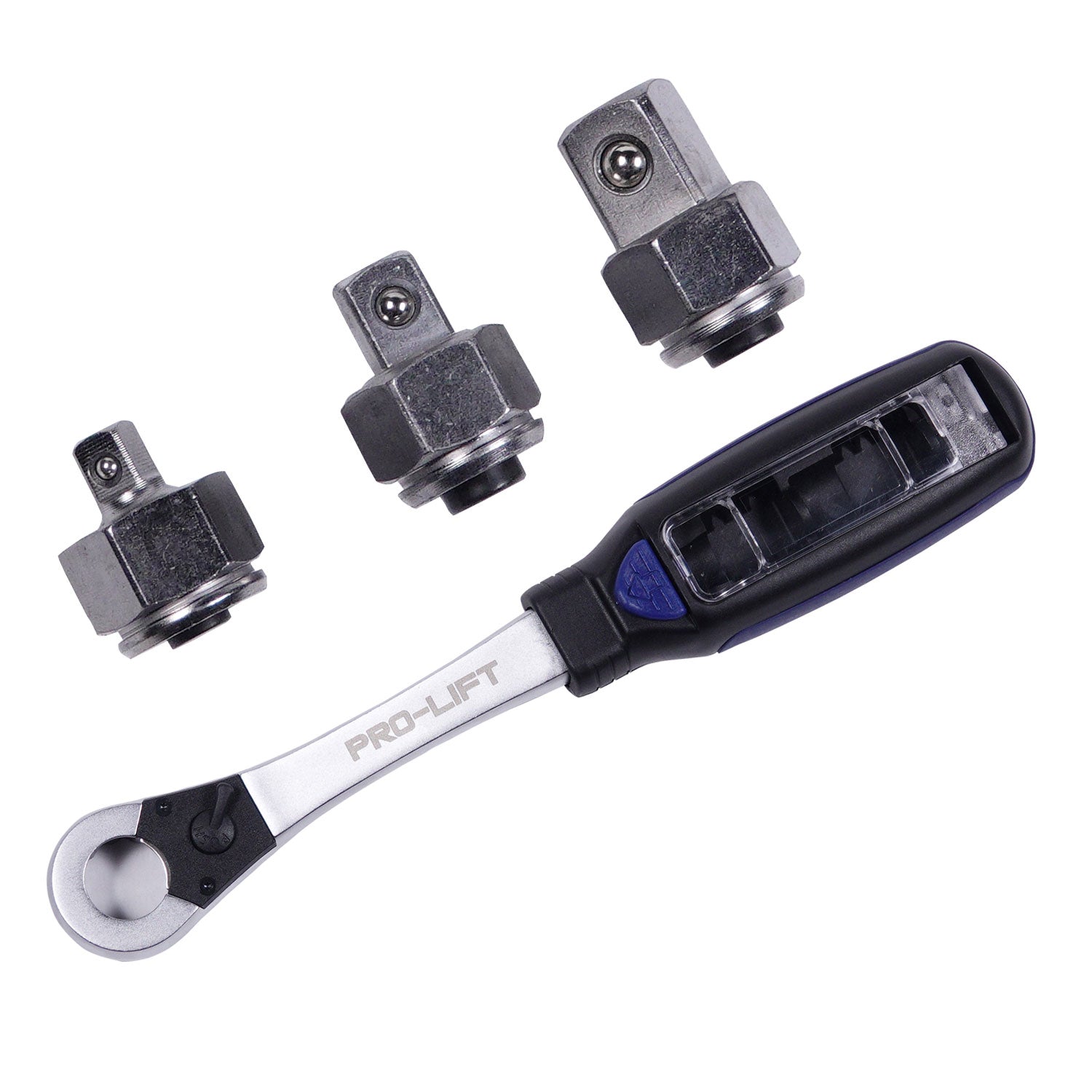 Pro-Lift 3 in 1 Durch Socket Ratchet Wrench gehen - 1/2 ' 1/4' 3/8' Drive Adapter