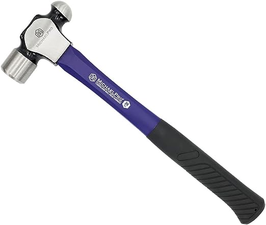MichaelPro 68 g Ball Peen Hammer mit Fiberglas-Handgriff | Stoßresistent