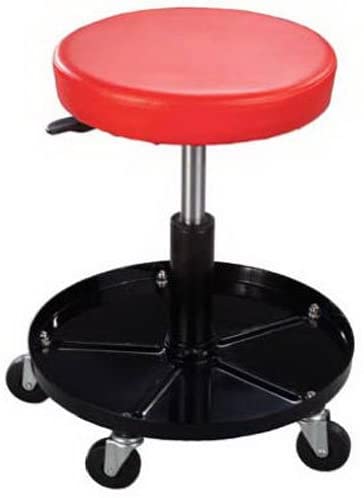 Pro-Lift C-3001 Pneumatischer Stuhl mit 136,08 kg Kapazität - Schwarz / Rot