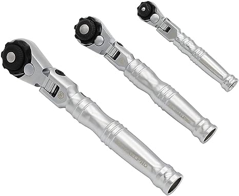 MichaelPro 3-Pc Multi-Position 72 Zahnverlängerbare Flex-Kopf Ratschen