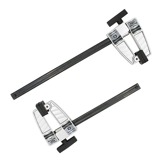 MichaelPro 2-Piece Smart Heavy Duty Steel Bar F Clamps Set, 8-Zoll & 12-Zoll