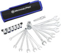 MichaelPro 18Pc Bolt Extractor Kombination Schraubenschlüssel und Kissengriffsocken