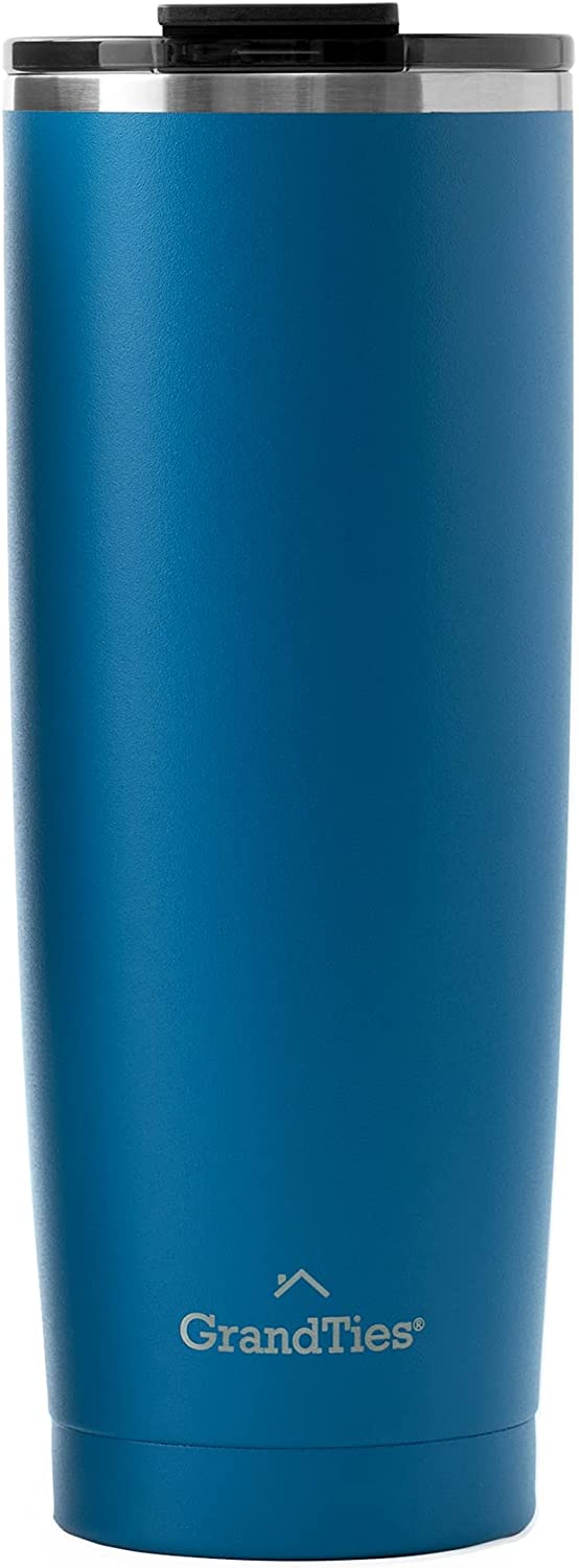 GrandTies 20-oz Insulated Coffee Tumbler Cup - Cobalt Blau