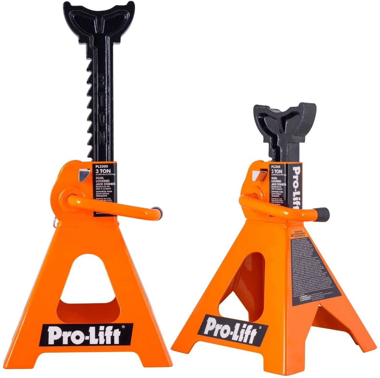 Pro-Lift Heavy Duty 3 Tonnen Jack Stands Pair - Doppelverriegelungsstifte