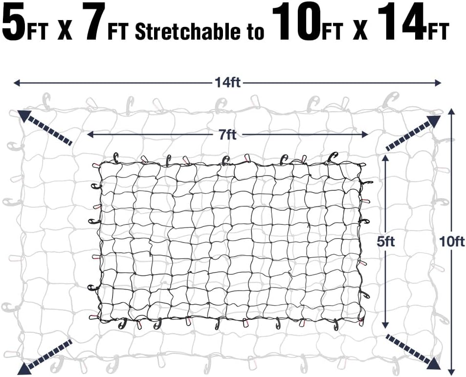 Pro-Lift 5' x 7' Cargo / Truck Bed Net für SUV, Jeep, Chevy Silverado