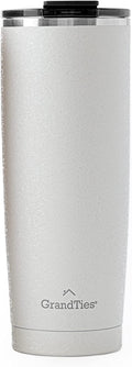 GrandTies 20-oz Insulated Coffee Tumbler Cup - Snowy Perle