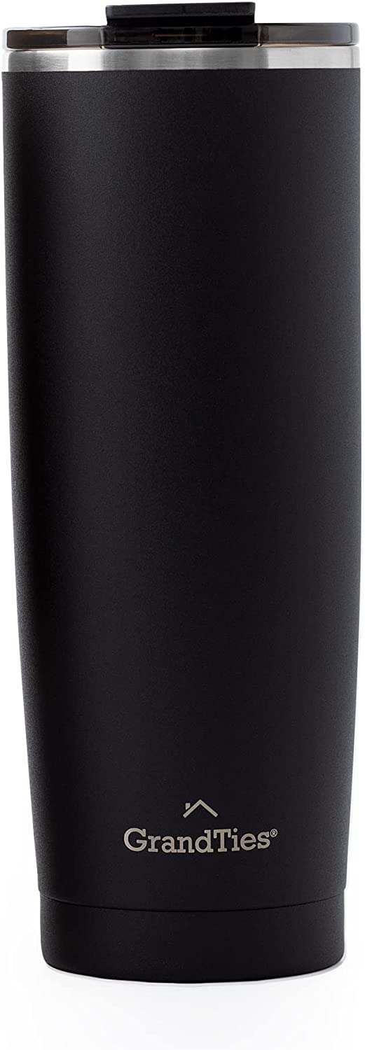 GrandTies 20-oz Insulated Coffee Tumbler Cup - Midnight Schwarz
