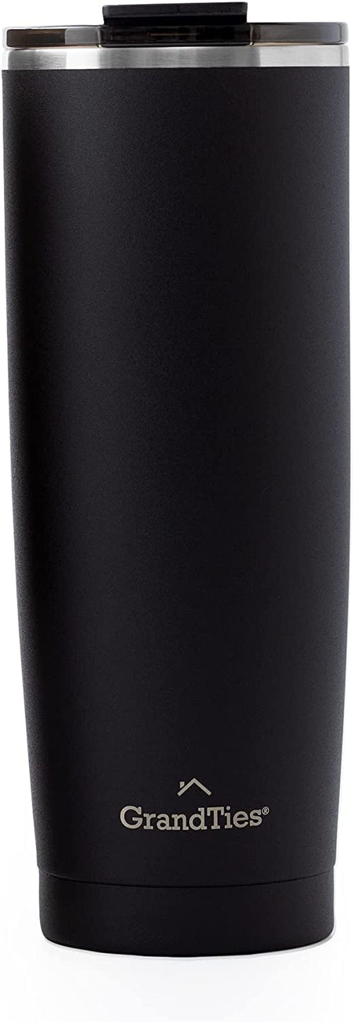 GrandTies 20-oz Insulated Coffee Tumbler Cup - Midnight Schwarz