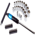 MichaelPro 3/8' Drive 2-Wege-T-Handle-Schlüssel Set mit 40pcs Sockets und Bits