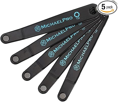 MichaelPro 5-Piece Ultra Low Profile Offset Schraubendreher Set (Star Driver)