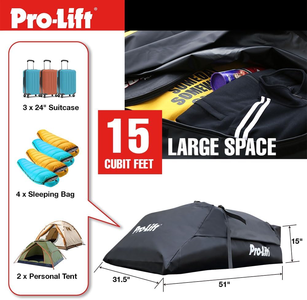 Pro-Lift Dach Cargo Carrier Wasserdicht - 15 Cubic Feet Kapazität