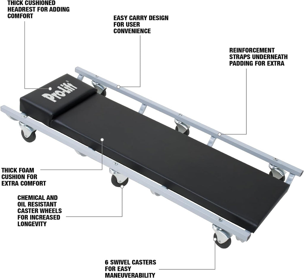 Pro-Lift 101,6 cm Mechanic Rolling Creeper mit 6 Drehrollen, 158,76 kg Kapazität