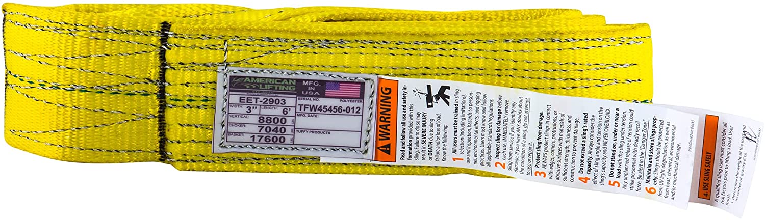 American Lifting 3 Zoll x 6 Fuß Baum Saver Straps