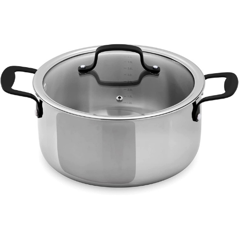 GrandTies 5 QT Full-Clad Tri-Ply Edelstahl Casserole Pot