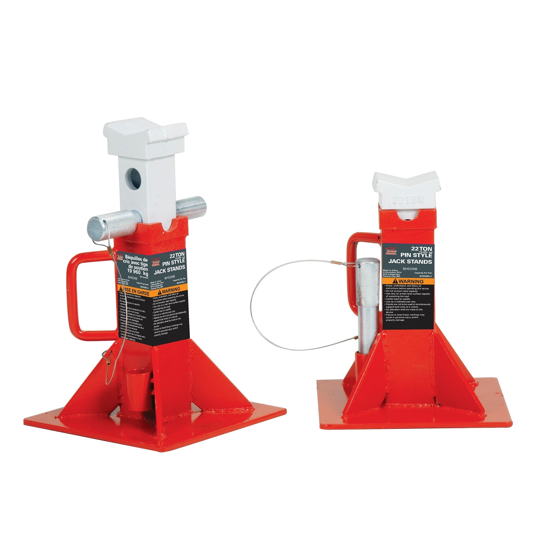 Blackhawk BH5220B??22 Tonnen Heavy-Duty Pin Style Jack Ständer