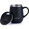 Grandties 16-oz isolierte Kaffeetasse mit Griff - Schwarz