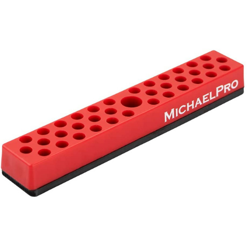 MichaelPro 36-Stück Magnetische Basis Bits und Werkzeug-Organizer - Rot