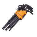 MICHAELPRO MP001048 9-PIECE-BALL-END-SCHLÜSSELSTÜCK MIT LAGERUNG IN METRIC-GRÖSSEN