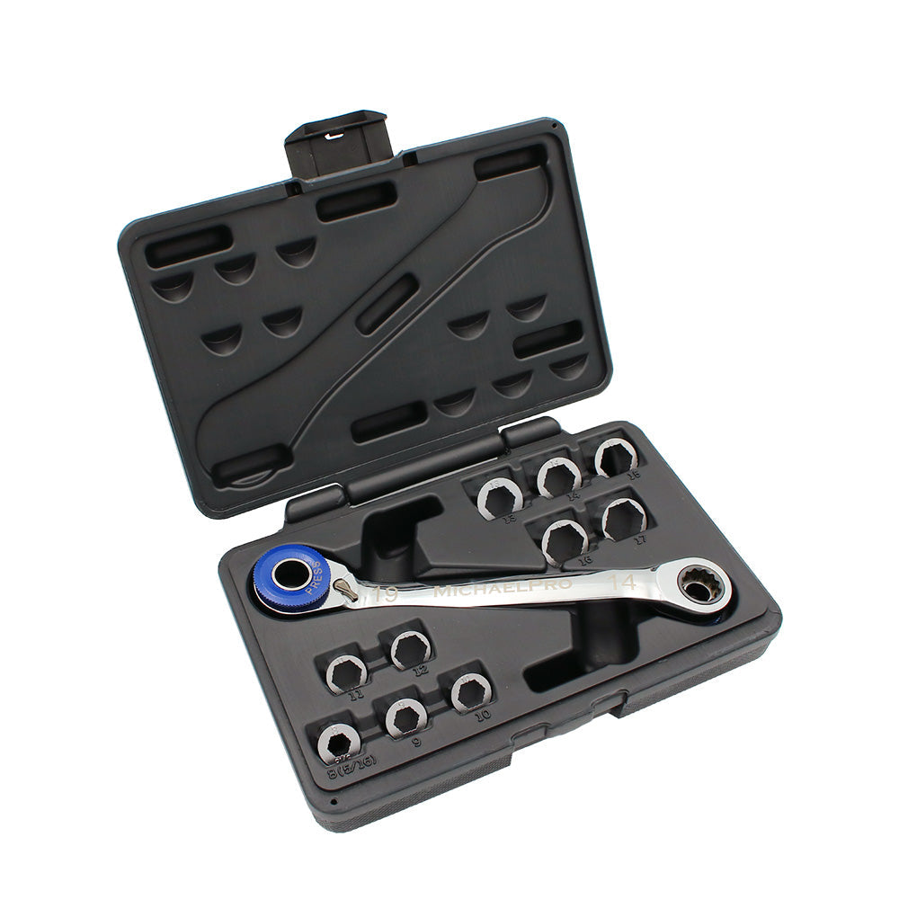 MichaelPro MP001204 11-IN-1 RATCHETING WRENCH SET, 11 GRÖSSEN IN EINEM WRENCH