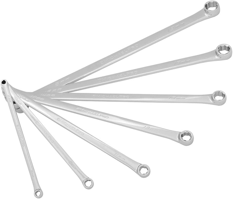 MichaelPro 7Pc Extra Long Bolt Extractor Wrench Set (Metrisch) | 6-Punkt-Abgerundet
