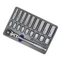 MICHAELPRO MP001228 19-PIECE 3/8-Zoll DRIVE FLEX KOPFRATHPE UND SOCKET
