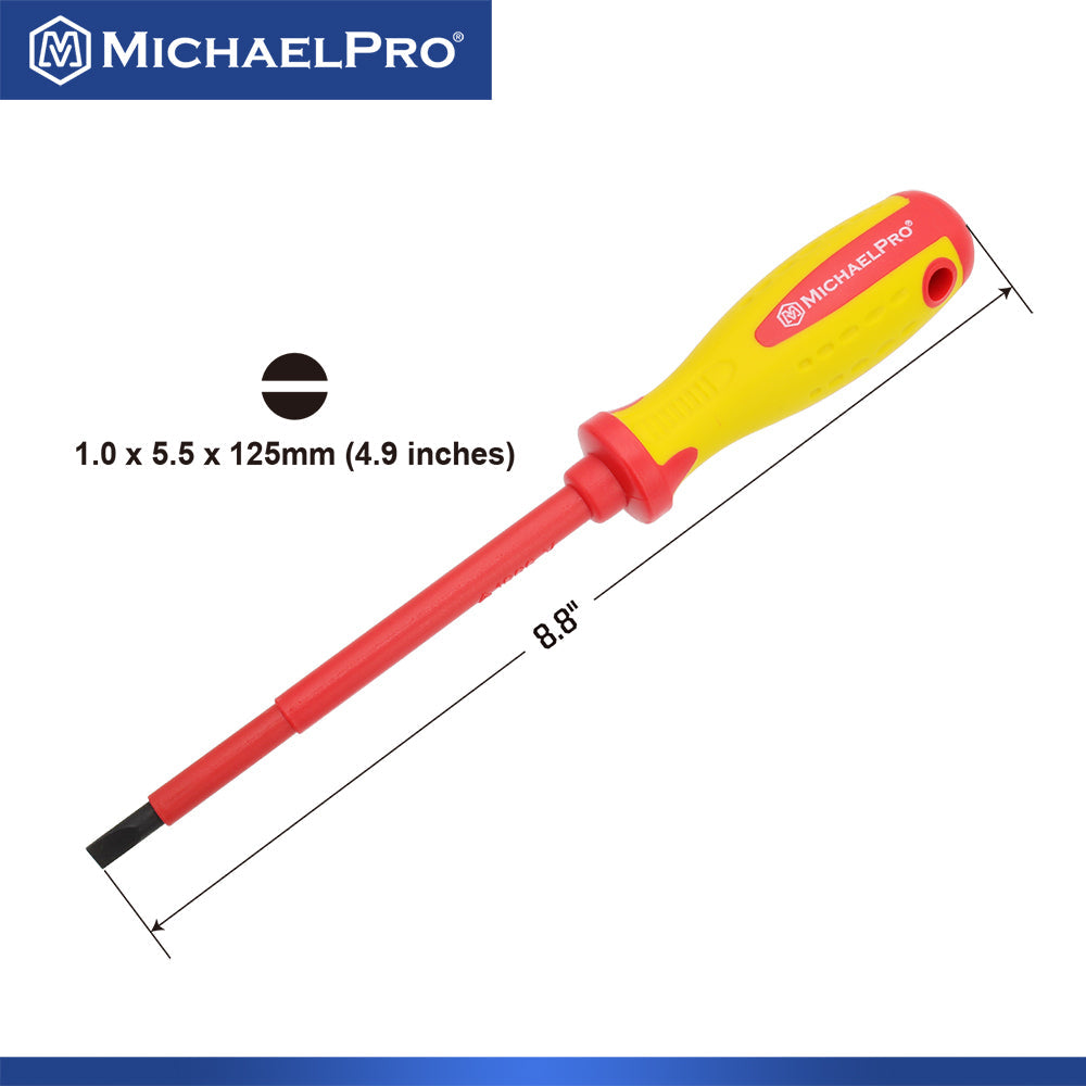 MICHAELPRO MP002032 5,5 X 125MM GESCHLOSSENER KOPF VDE INSULIERTER ELEKTRIZINER