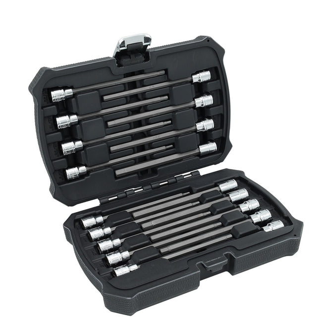 MichaelPro MP012020 18-Stück 3/8'-Laufwerk 6-Zoll-Lang-Hex-Bit SAE/Metrisches Socket-Set