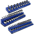 MichaelPro 3-PC Metrischen Magnet-Socket Organizer - 1/4, 3/8, & 1/2-Zoll-Laufwerk