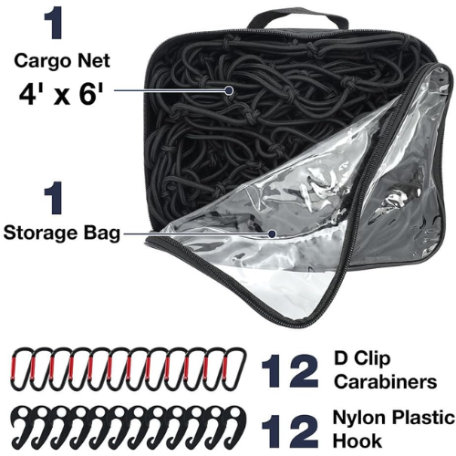Pro Lift 4' x 6' Cargo / Truck Bed Net für SUV, Jeep, Chevy Silverado
