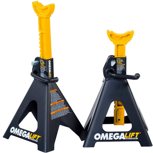 Omega Lift Heavy Duty 6 Tonnen Jack Ständerpaar - Doppelverriegelungsstifte