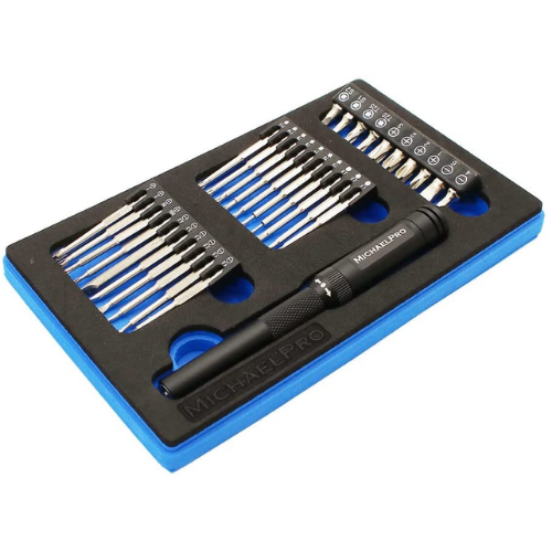 MichaelPro Ratcheting Aluminium Präzision Schraubendreher mit Bits - 31-Stück