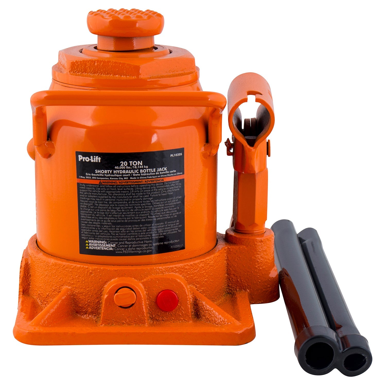 Pro-Lift PL1020S Orange Hydraulikflasche Jacke - 20 Tonnen Kapazität